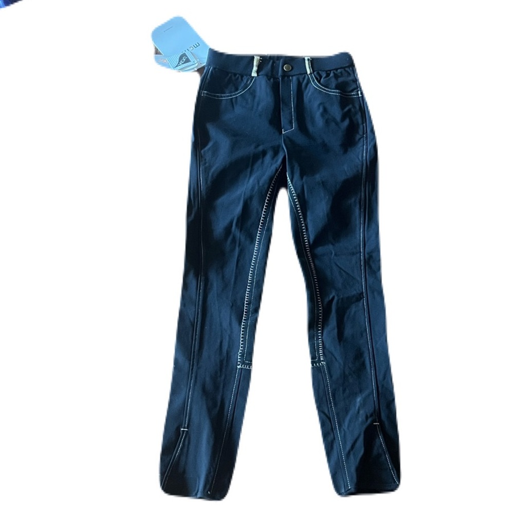 House of Montar Black Riding Pants with Zipper Details